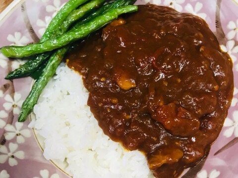 水無し‼完熟トマトいっぱいトマトカレー